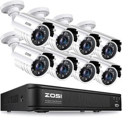ZOSI 8CH 5MP-Lite DVR IR Outdoor CCTV 1080P Waterproof security Camera System