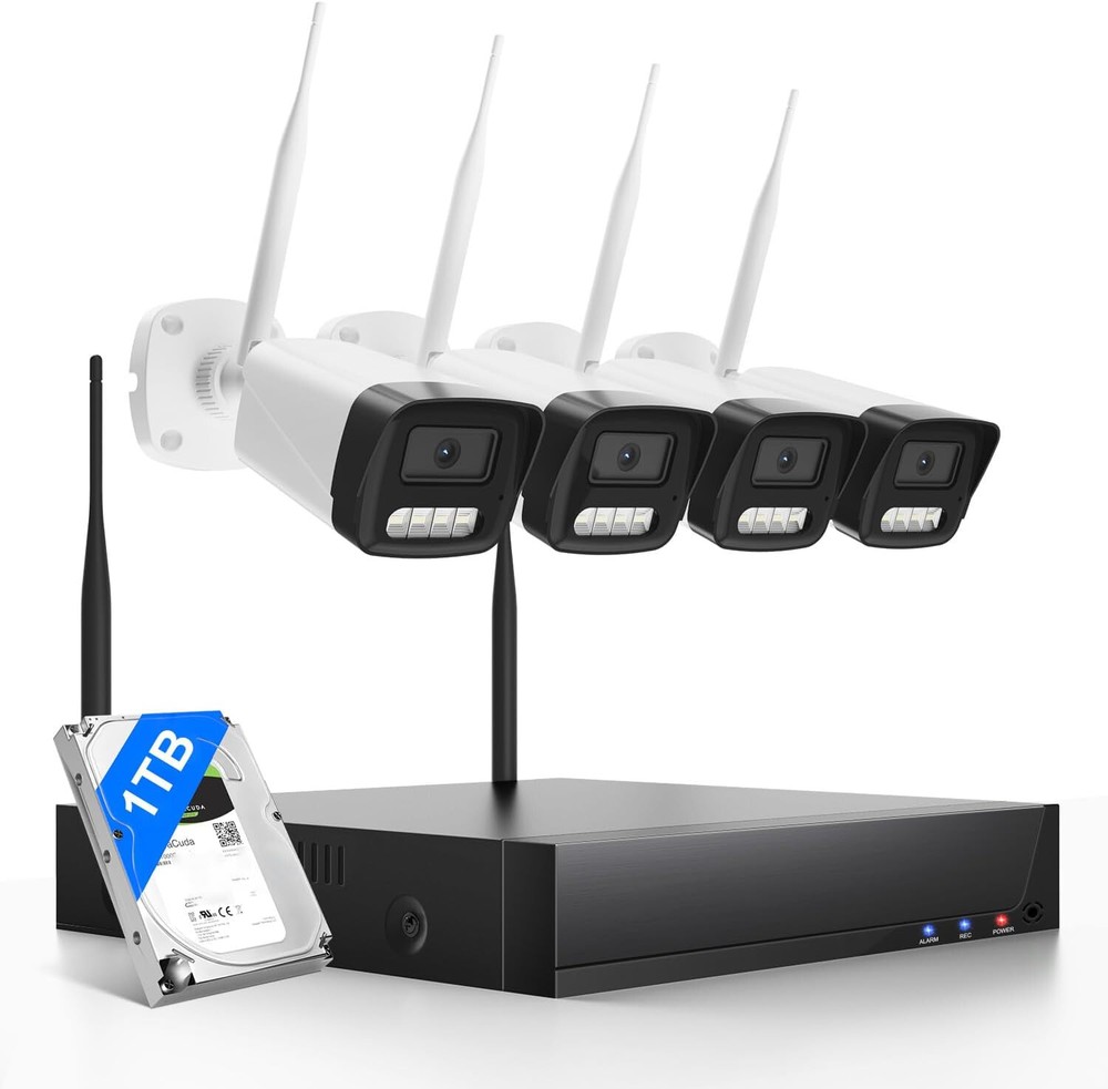 New – Apone Wireless Security Camera Systems, 6CH WiFi Security Camera System