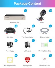 8CH 5MP Lite Security Camera System with AI Human Vehicle Detection, H.265 8 …