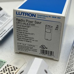 Lutron LRF2-VKLB-P-WH Corner Mount Infrared Wireless Occupancy Sensor 3V