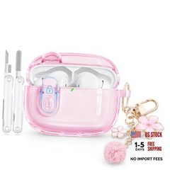 Clear Case for JBL Vibe Beam 2 (2025)/ JBL Vibe Beam (2023) with A1-Clear Pink