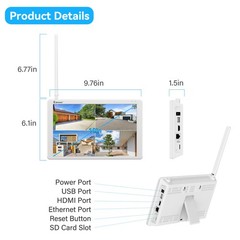 JENNOV 5MP Wireless Home Security Camera System WiFi Outdoor 360° PTZ 10CH NVR