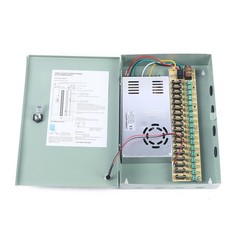 18CH Channel Power Supply Distribution Box for CCTV Security Camera 12V DC 30A