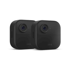 2 Blink Outdoor 4 Black 1080p HD WiFi Smart Security Cameras (4th Gen), Open Box