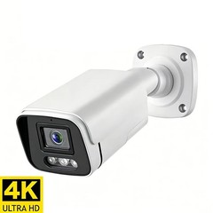 4K 8MP POE IP Camera Outdoor Audio H.265 Color Night Vision CCTV Cam