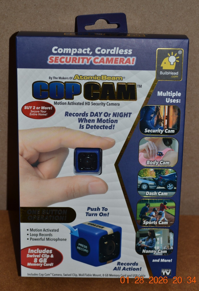 Atomic Beam COP CAM Mini Compact Security Camera Body Cam Dash Cam