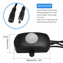 5V-24V PIR Infrared Ray Motion Sensor Switch USB/DC LED Detector Switching n