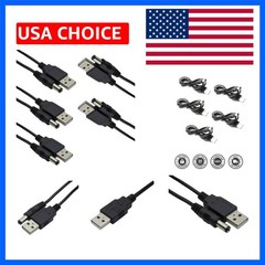 5pcs USB 2.0 A Male to DC 5.5×2.1mm 5 Volt DC Connector Charge Barrel Jack Po…