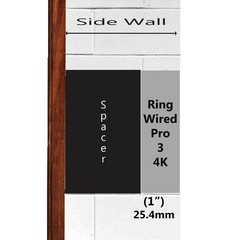 Ring Wired Doorbell Pro 3rd Gen Retinal 4K Expander Spacer Mounting Bracket