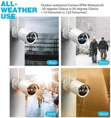 Wireless Security Camera System Outdoor Home 3MP 8CH With 1TB Hard Drive WiFi HD