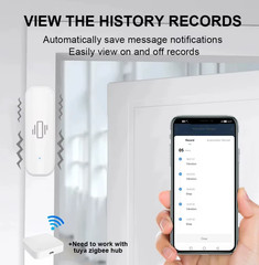Smart Vibration Sensor ZigBee Sensor Monitor App Control Security Protection