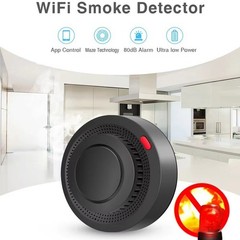 Intelligent WiFi Smoke Sensor 85dB Sound Security System Control Fire Protection