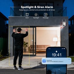 JENNOV 5MP Wireless PTZ Security Camera System WiFi Outdoor 1TB 10CH Home NVR