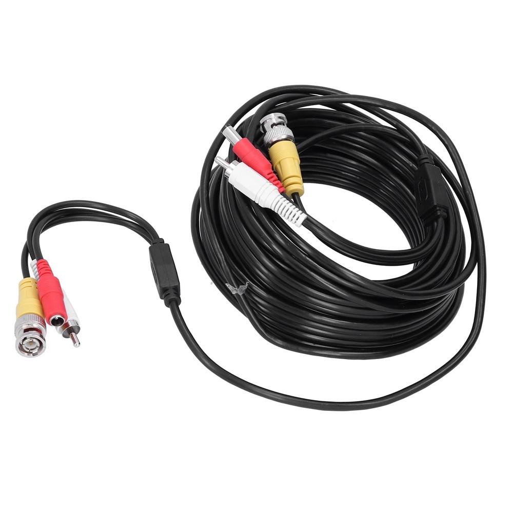 Hot 10-30m BNC DC Video Audio Power Cable Cord Wire For CCTV Security Camera DVR