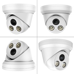 Vikylin 4MP Turret IP Camera PoE Full Color Metal w/ MIC H.265+ Human detection