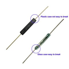 10Pcs Plastic Reed Switch Reed Contact Normally Open (N/O) Magnetic Induction Sw
