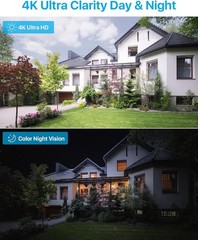 ZOSI 2K 8CH Spotlight Wireless Security Home Camera System with Two-Way Audio