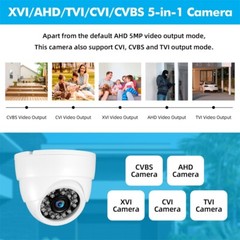 Security CCTV Camera HD 5MP 5-in-1 (XVI/TVI/AHD/CVI/Analog) Analog Dome Camera