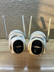 (2) 4G LTE PTZ Security Camera S40 Battery Solar PIR Audio HD Weatherproof