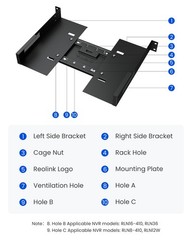 Reolink NVR Bracket Compatible with Reolink NVRs & PoE Systems RLA-RM1