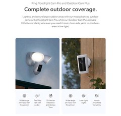 Ring Outdoor Camera Set Bundle Included Floodlight Cam Pro and Outdoor Cam Plus