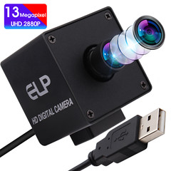 ELP HD USB Camera 13Megapixel IMX214 Mini HD Webcam w/ No Distortion Lens