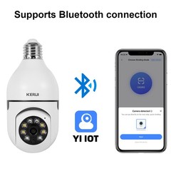 WiFi 2MP E27 Light Bulb Camera Smart Home Motion Detection Surveillance IP Cam
