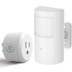 Motion Sensor Switch with Outlet, ASOFTY PIR Wireless Motion Sensor Plug with…