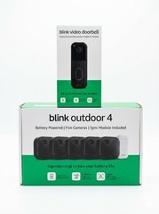 5 Blink Outdoor4 Wireless Camera Security & Blink Video Doorbell Bundle Sealed