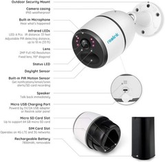 REOLINK GO : FHD 1920X1080P RECHARGEABLE 4G LTE SECURITY CAMERA – Scratch & Dent