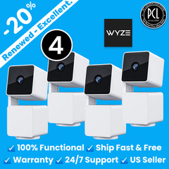 ✅ Wyze – Cam Pan v3 Indoor/Outdoor 1080p Pan/Tilt/Zoom Camera – Lot of 4pcs ✅