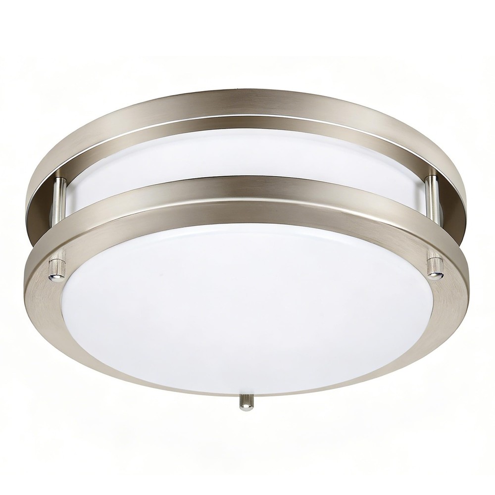 Drosbey 36W Dimmable LED Ceiling Light Fixture, Flush Mount 36W, Brush Nickel