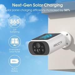 10CH NVR Solar Wireless Security Camera System Kit 4MP Outdoor Motion Alert IP65