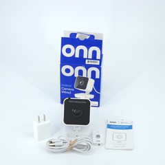 onn Indoor Camera Wired 1080p Night Vision Two-Way Audio Wi-Fi Google Home