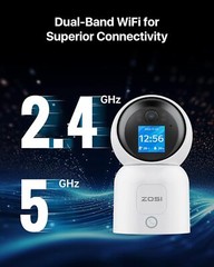 ZOSI PT Security WiFi Video Camera 3MP/4MP Remote View Baby Monitor 2-Way Audio