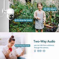 2/4PK Solar Camera Outdoor Wireless Solar Security Camera System 4MP WiFi iP Cam