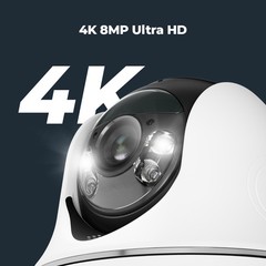 Reolink Argus PT Ultra 4K 8MP Battery Solar Security Camera WiFi 360° Pan Tilt