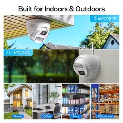 4K 8MP PoE Security Camera System 8CH NVR H.265+ Human Detect IP66 Waterproof