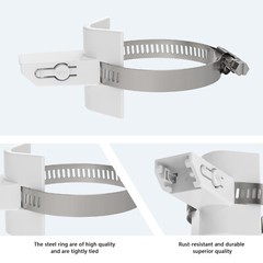 Pole Mount for eufy SoloCam S340 360°Adjustable Railing Bracket Clip Holder