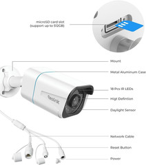 REOLINK 4K/8MP Wired Security Poe IP Camera, Human/Vehicle/Pet Detection, Time-L
