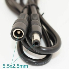50pcs 1M/3.3ft DC Power Supply 5.5×2.5mm 2.5mm Male to Female Extension Cable