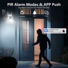 Wansview 2K 3MP Dual-Cam Solar Wireless Security Camera 360°PTZ Human Detection