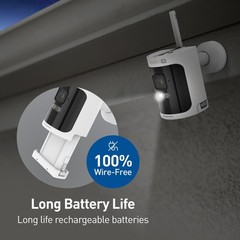 Longer charge 4K Wireless Security Kit with 3 x Wire-Free Cameras & NVR Tower