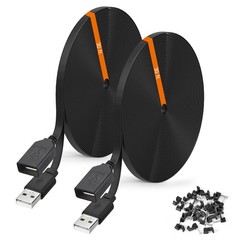 2 PCS 30ft 9m USB Power Extension Cable For Wyze Cam v4 v3 Pan OG Flat Cord Wire
