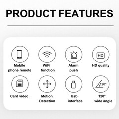 Wireless WiFi Mini Camera 1080P HD PIR Motion Detection DVR Nanny Security Cam