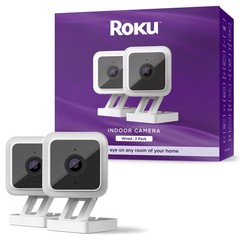 Roku Indoor Camera for Home Security, 2-Pack – Wired Security Camera with 1080p