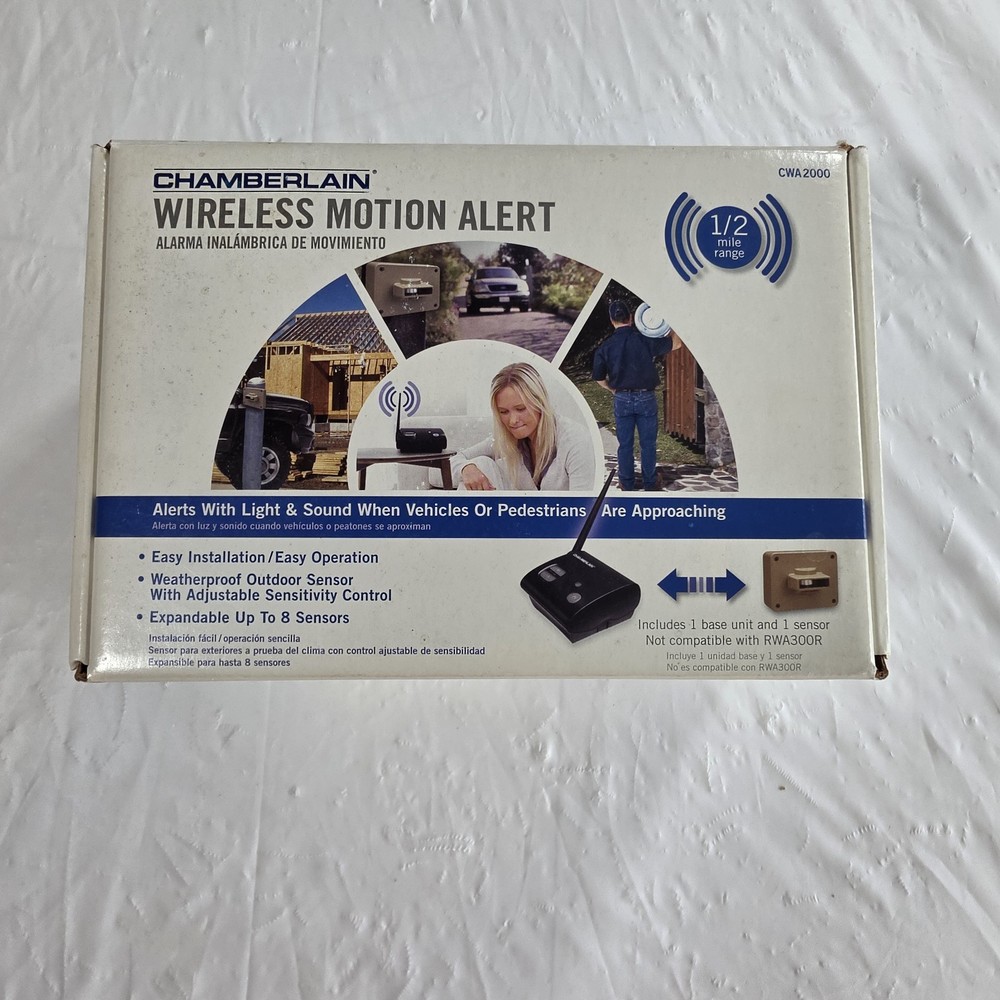 Chamberlain CWA2000 Wireless Motion Alert System Unit 1/2 Mile Range