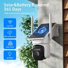 5G Wireless Security IP Camera System With Solar Panel Monitor Night Vision 500G