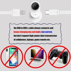 2 Pack USB C Cable for Security Camera Type C Charging Cord 33FT/10M Flat Lon…