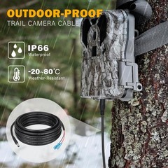 KSK 10 FT Trail Camera Power Cord,5.5×2.1mm DC External Black